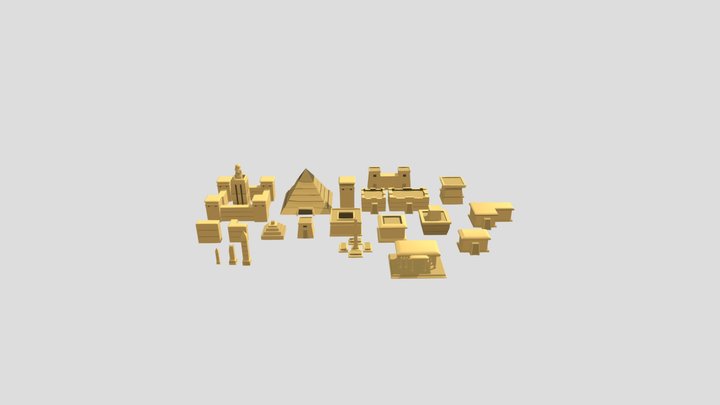 Ancient Egypt Low poly 3D Model