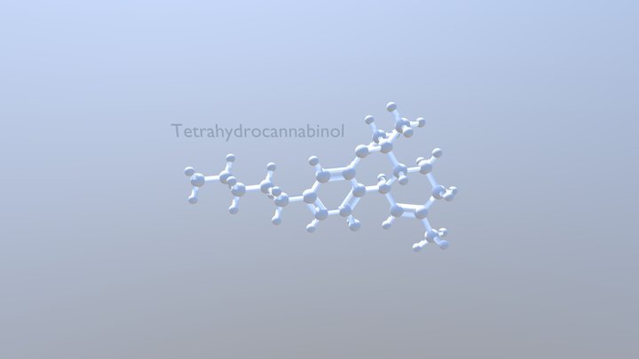 THC Molecule 3D Model