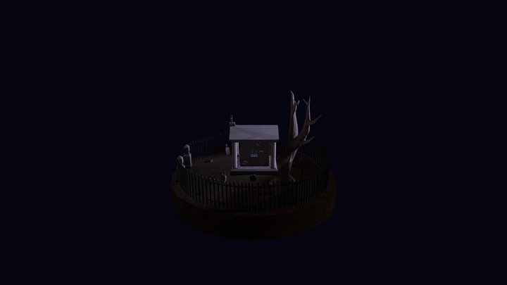 Graveyard Scene 3D Model