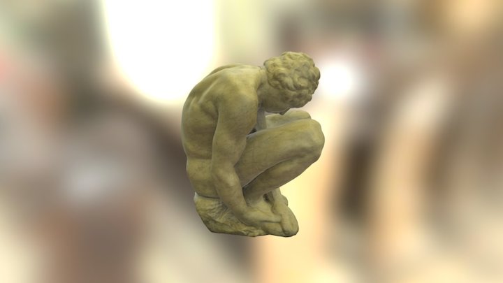Crouching Boy 3D Model