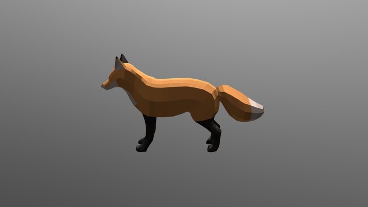 Fox Textured 3D Model