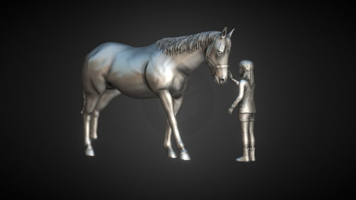 Cavalo+Menina2 3D Model
