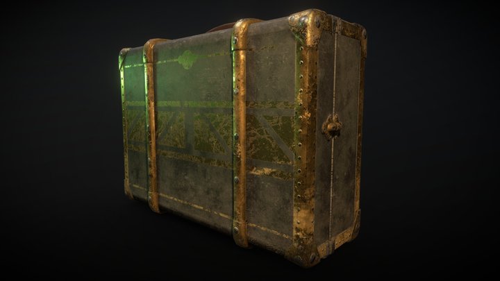 Art deco suitcase 3D Model