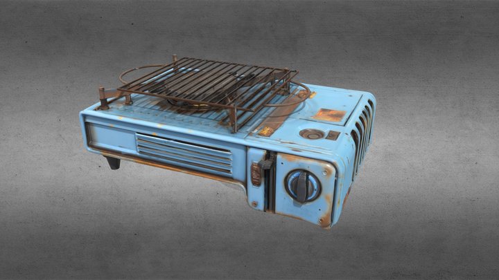 Plate Camping Gas Compact 3D Model