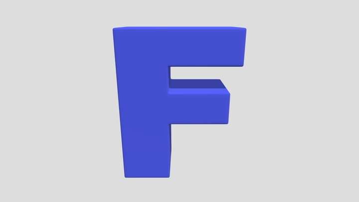 F Letter 3D Model