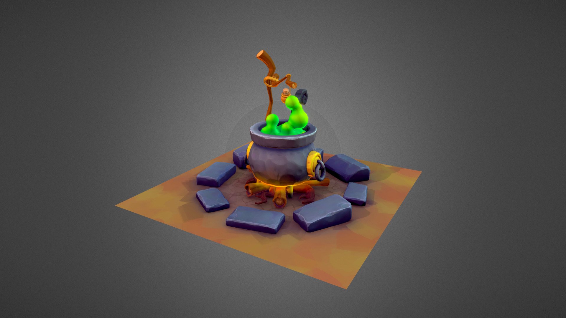 Stylized Cauldron - 3D Model By Junglelava (@FebrianMarshal) [bb860b0 ...