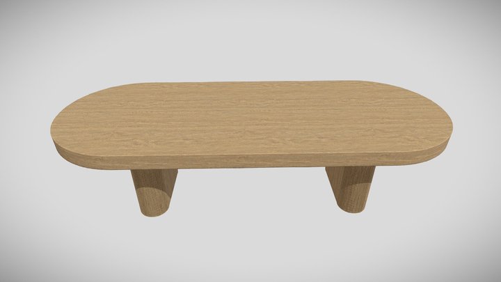 Minimalist Dining Table 3D Model