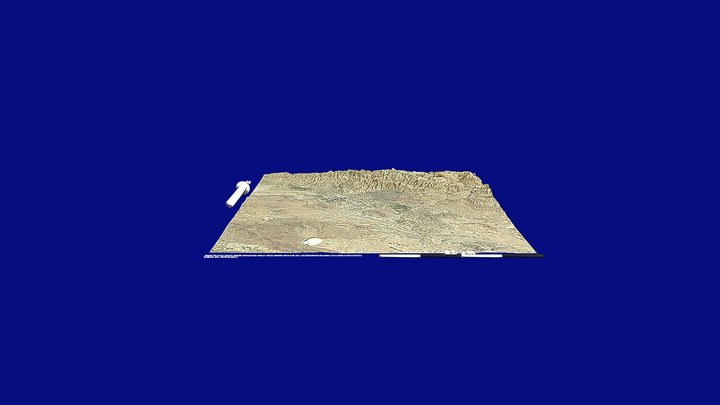 テヘラン付近地形3Dモデル Tehran Terrain 3D Model – Modèle 3D gratuit STL
