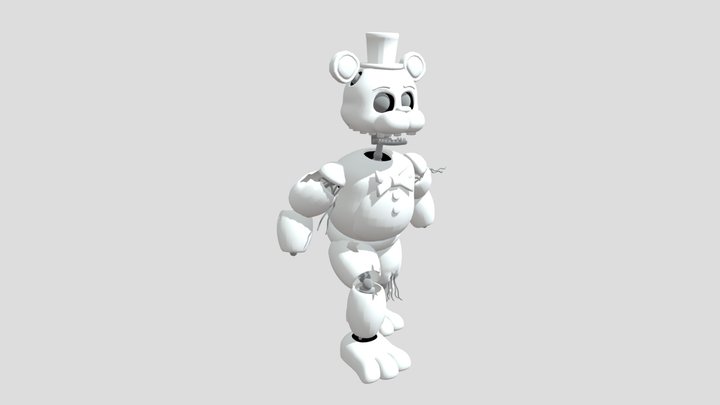 Ignited Freddy Walking 3D Model