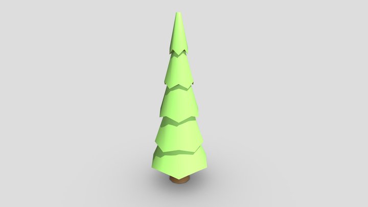 Fir low poly 3D Model