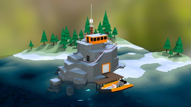 Ranger River Post 3D Model