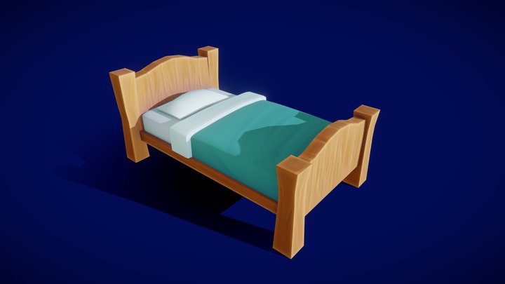 Stylized bed 3D Model