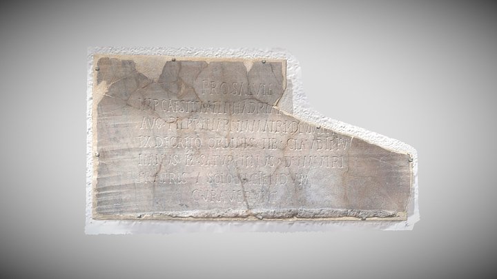 Plaque à inscription Latine 3D Model