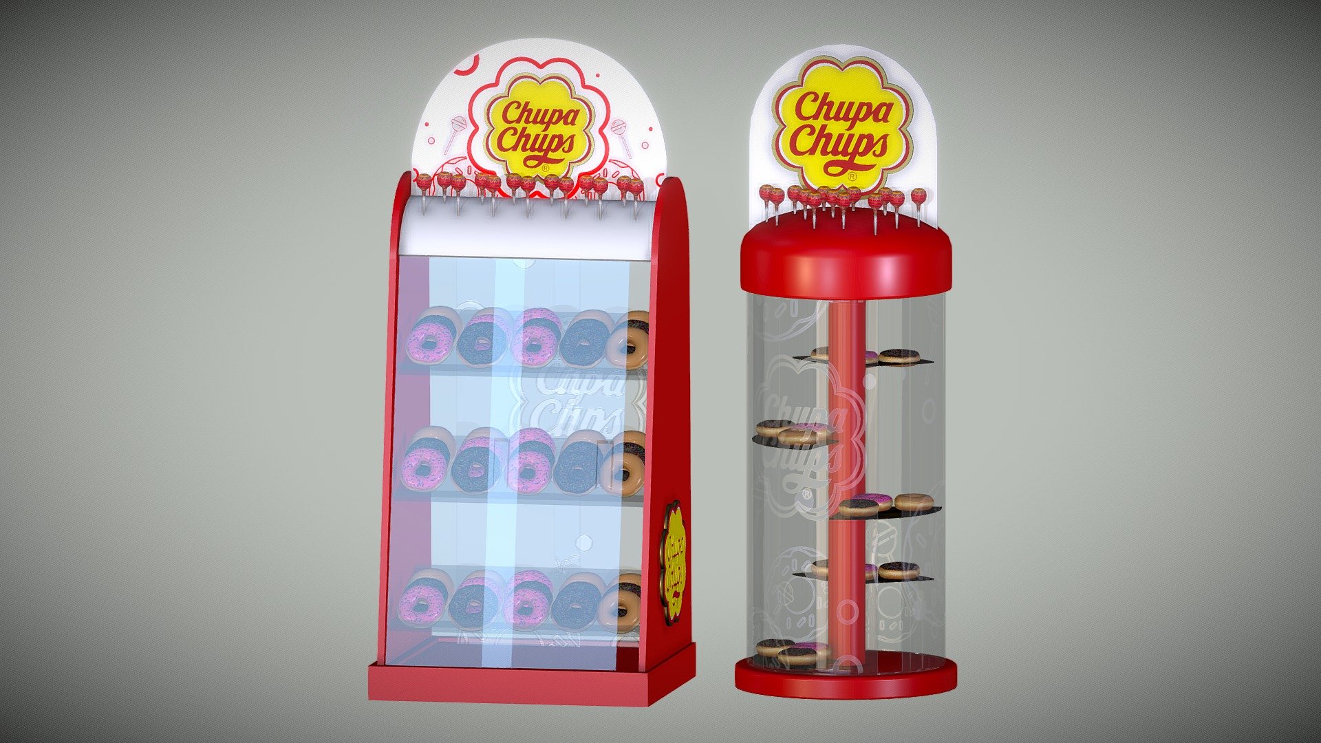 présentoir - chupa chups donuts-