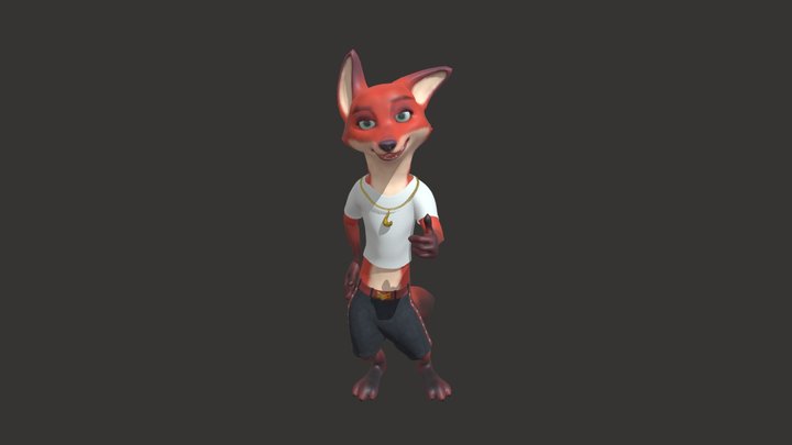Linh thú Fox_Ikus 3D Model