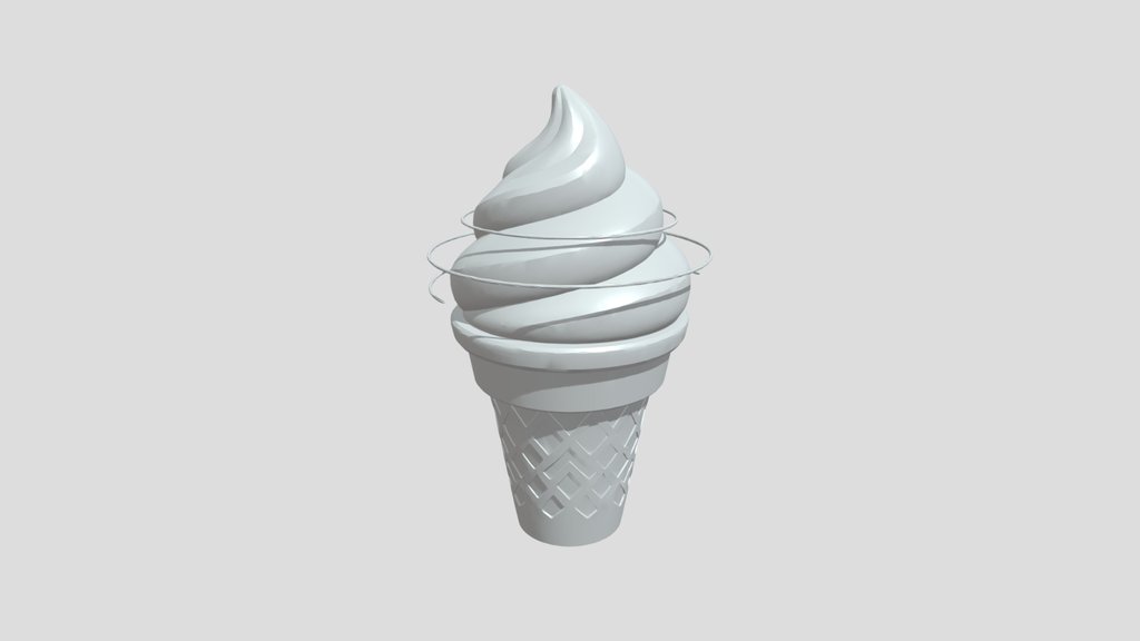 Magical soft serve ice cream cone