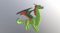Cave Dragon for minecraft 3D Model