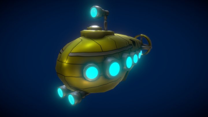 (Yellow Submarine) Under Water Adventure 3D Model