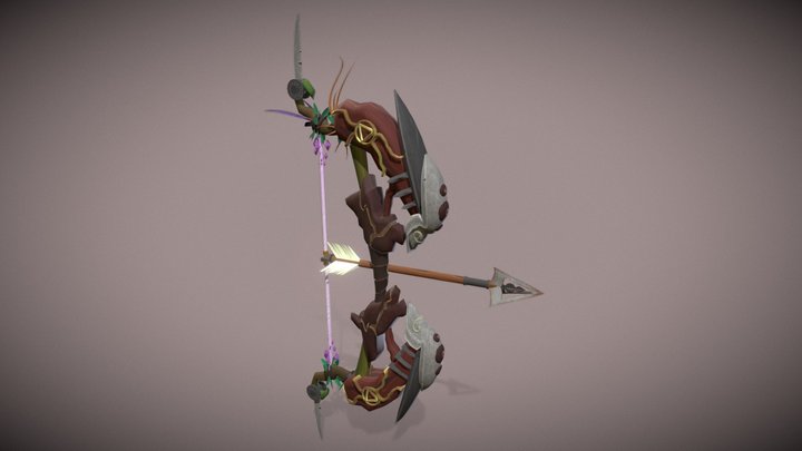 World of Warcraft - Elf bow 3D Model