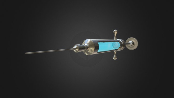 Victorian Era Medical Syringe 3D Model