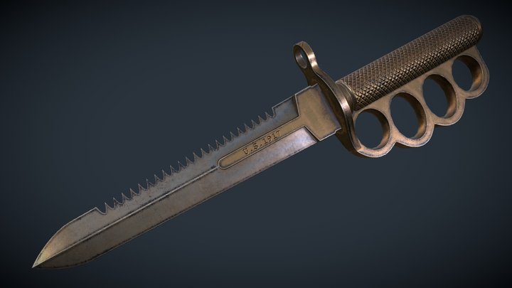 Trench Knife 3D Model