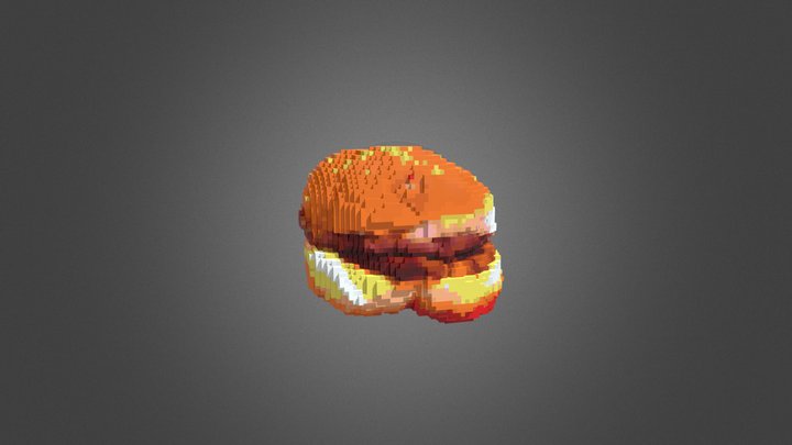 Hamburger voxel 3D Model
