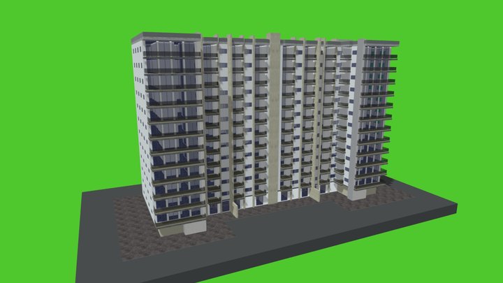 residential_complex_modern_apartment_building 3D Model