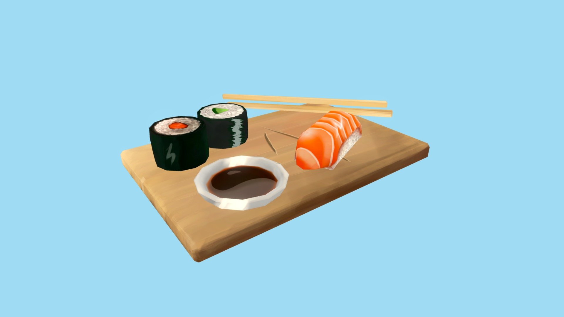 sushi spread - Download Free 3D model by deer trash (@cgeugen) [bb95a73 ...