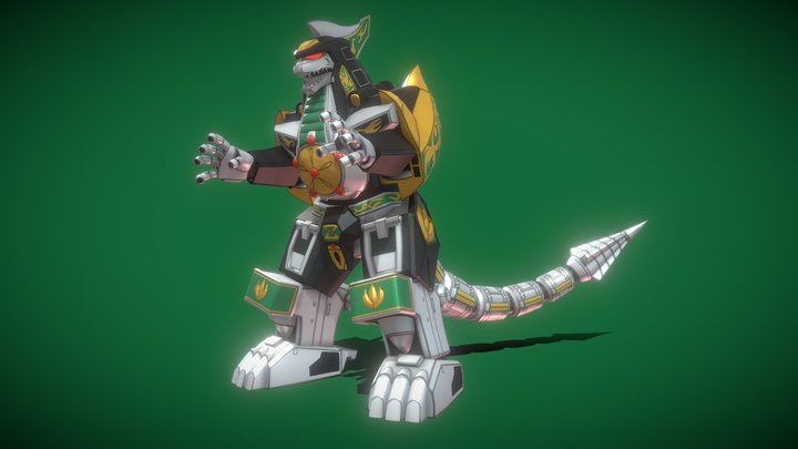 Plasma's Guardian Beast DragonCaesar/Dragonzord 3D Model