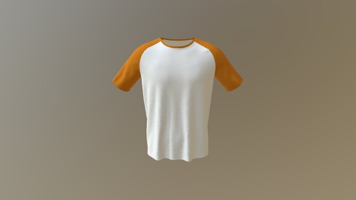 T-shirt Lengan Pendek (Model 2) 3D Model