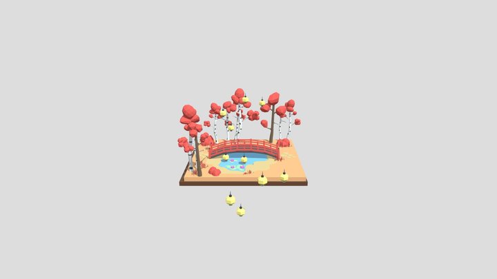 japanese garden 3D Model