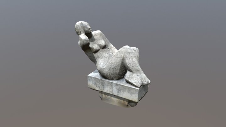 Photogrammetry-The Sitting Woman statue (Prague) 3D Model