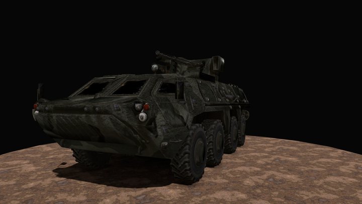 BTR 4 8X8 (LOW POLY) – Modelo 3D gratuito STL
