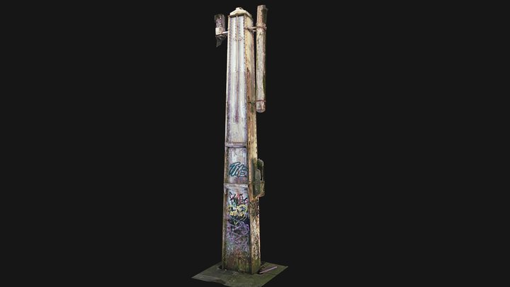 Old Steel Beam 3D Scanned Game Asset