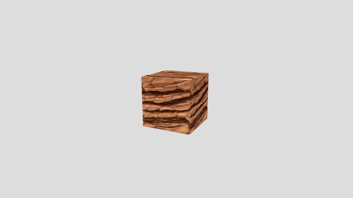 Rock cube 3D Model