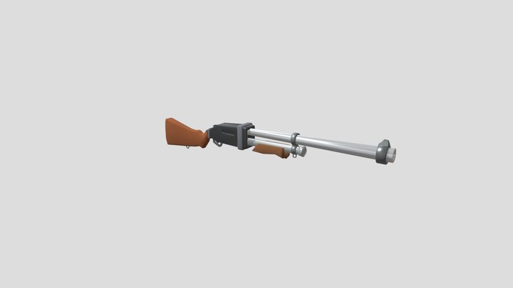 3D Toon Rifle 3D Model