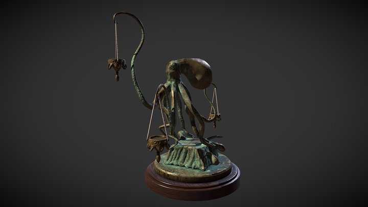 Octopus Sculpture 3D Model