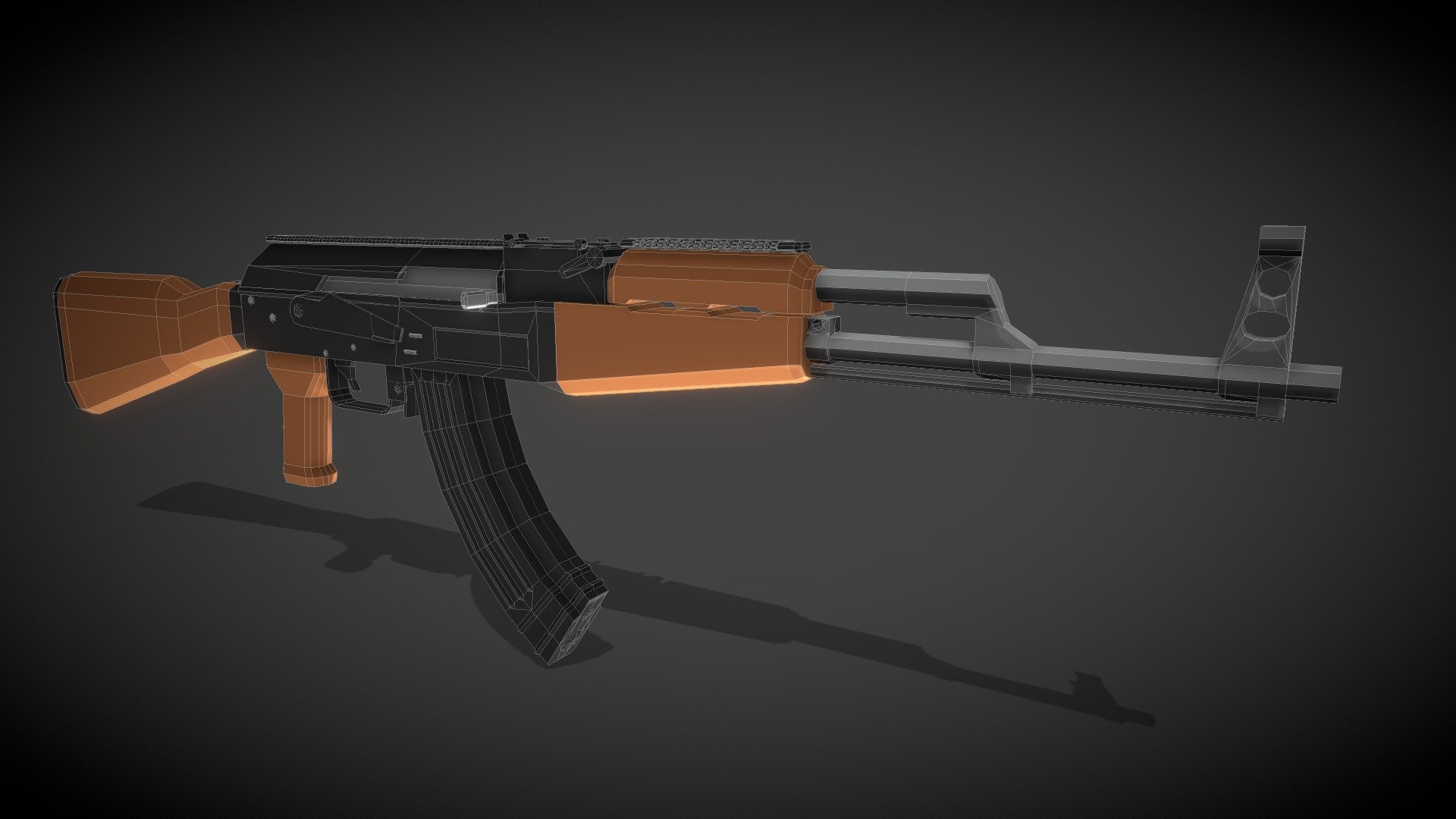 AK - 47 Low Poly - 3D model by .XAIR [bb9c235] - Sketchfab