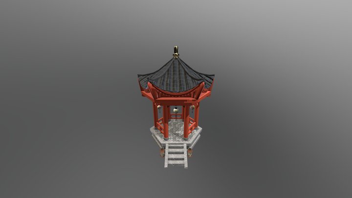 3d Diorama - Pavillion piece 3D Model