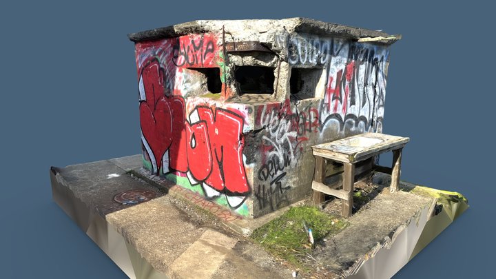 Street Art Bunker 2 3D Model