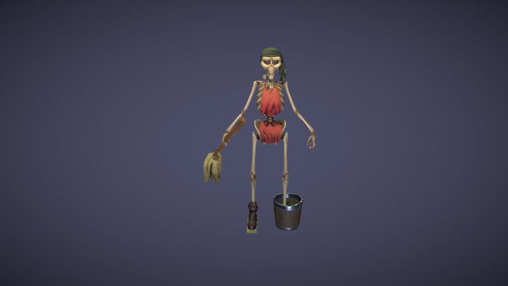 Skeleton Pirate HEAJ B2C3 3D Model
