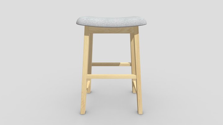 Aletta ハイスツール OAK 3D Model