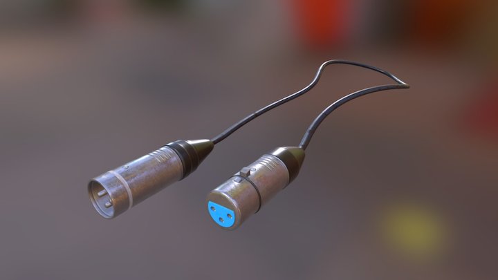 XLR Cable 3D Model