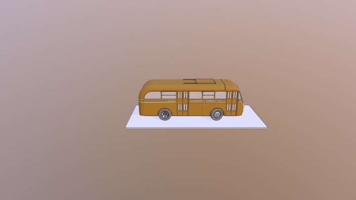 Stadsbus Den Bosch 1950 3D Model