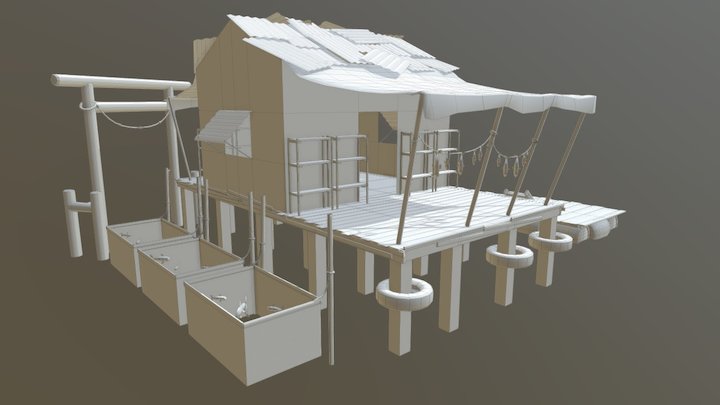 Shanty Town Fisherman's House 3D Model