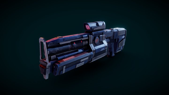 Futuristic Weapon 3D Model