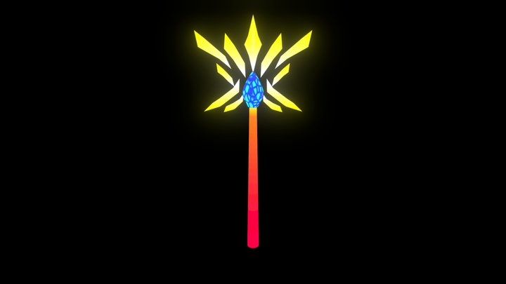 Crystal Staff 3D Model