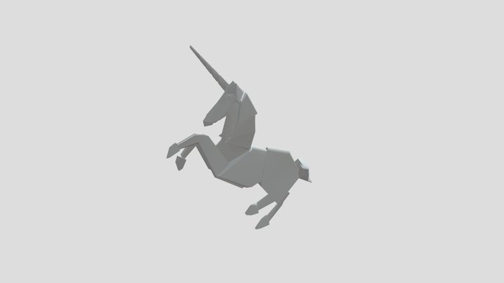 Origami-unicorn 3D Model