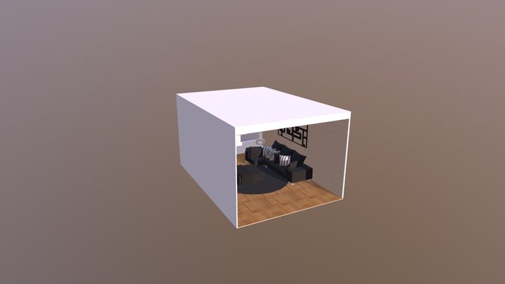 Desafio Básico 1. Sala+texture 3D Model