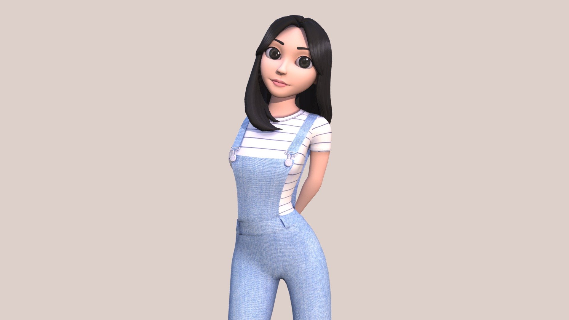 Cute Girl Character - Download Free 3D model by  (@)  [bba356a]